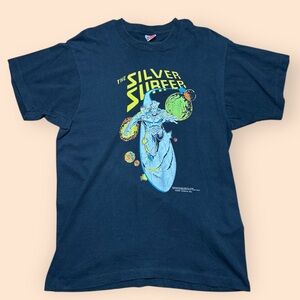 Vintage Silver Surfer T Shirt 1991 Marvel Comics Men’s XL Black Rare Vtg 90s